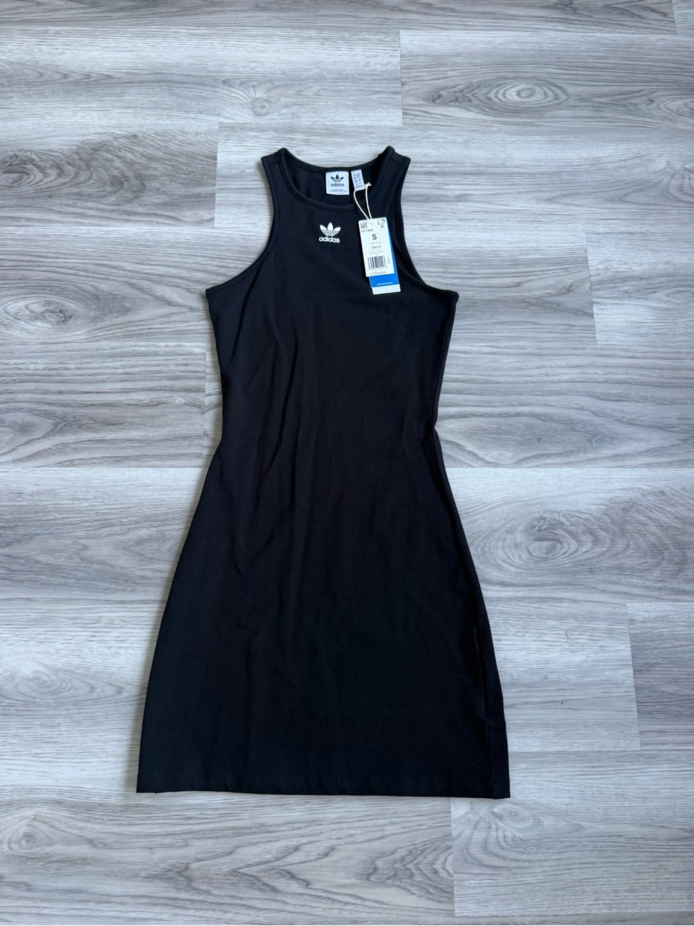 adidas Originals Black Sleeveless Racerback Midi Dress
